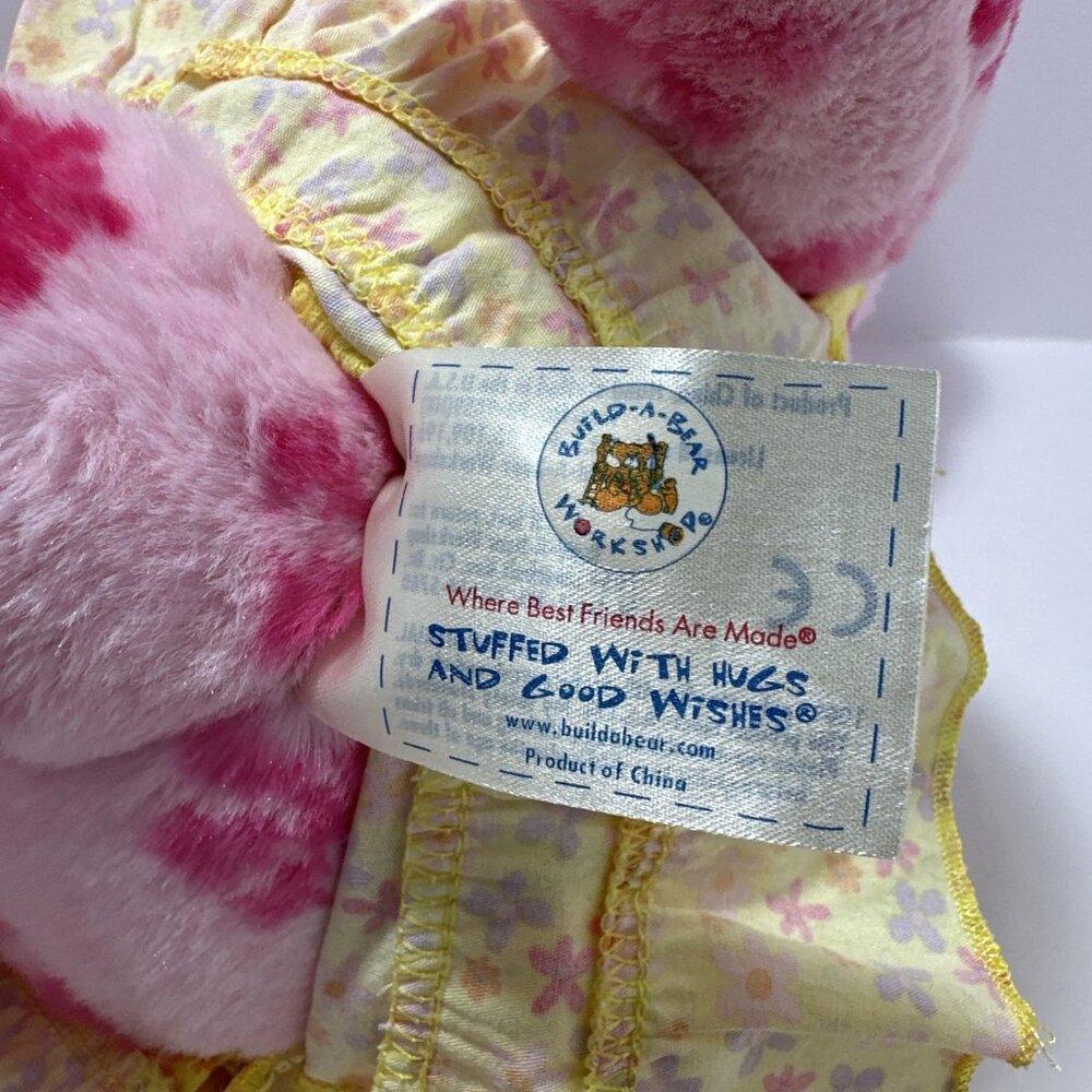 Build-A-Bear Workshops Teddy Bear Pink Snowflakes Plush Animal 17"Coquette Dress - Picture 4 of 12